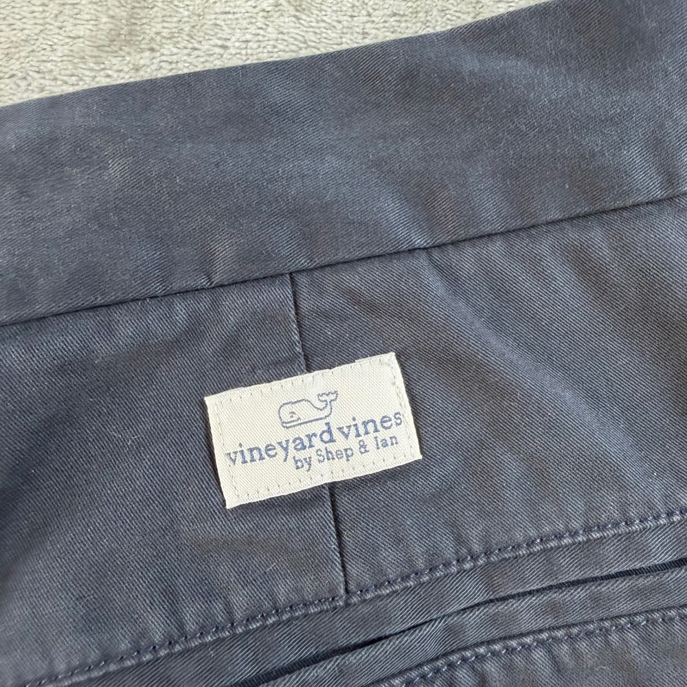 Vineyard Vines Breaker Shorts Men's 38 Navy Blue Cotton Stretch Chino 9" Inseam - Picture 5 of 10